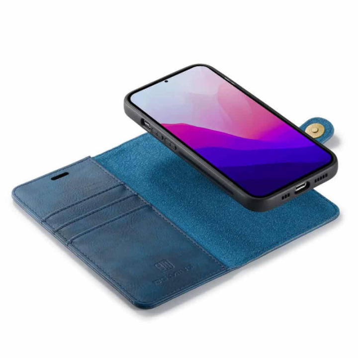 Mobil lommebok DG-Ming 2i1 Apple iPhone 14 - Blå