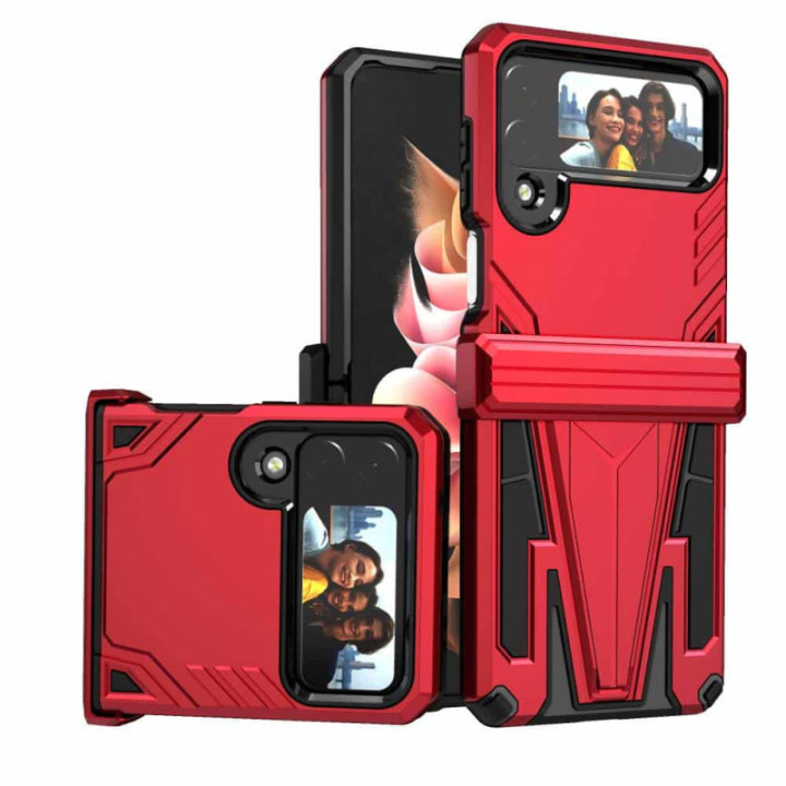 Stødsikker cover 3in1 Samsung Galaxy Z Flip 4 - Rød