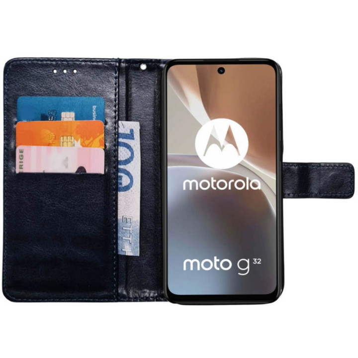 Handyhülle 3-Karten Motorola Moto G32 - Dunkelblau