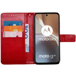 Mobile wallet 3-card Motorola Moto G32 - Red