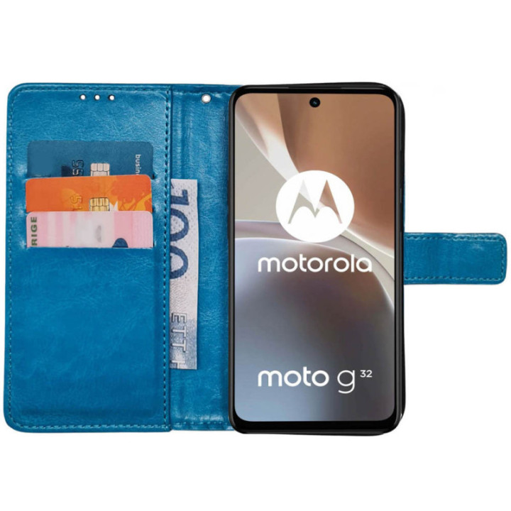 Mobilplånbok 3-kort Motorola Moto G32 - Ljusblå