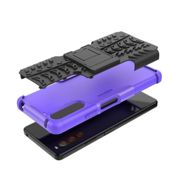 Kickstand silicone case Sony Xperia 10 IV - Purple
