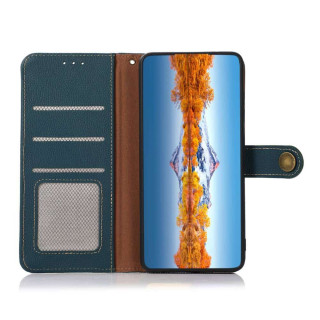 Wallet 3-kort læder RFID Sony Xperia 10 IV - Grøn