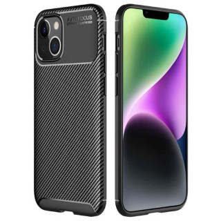Karbon silikon Deksel Apple iPhone 14 - Sort