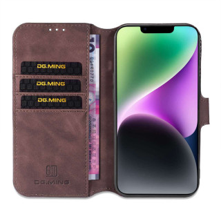 DG-Ming Wallet Case 3-card Apple iPhone 14 Max - Coffe