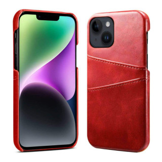 Retro Case with Cardslots Apple iPhone 14 Plus - Red