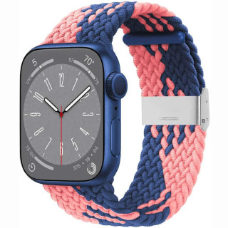 Geflochtenes Elastisches Armband Apple Watch 8 (45mm) - bluepowder