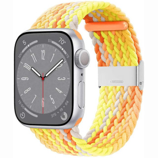 Geflochtenes Elastisches Armband Apple Watch 8 (45mm) - gradientorange