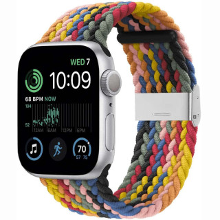 Braided Elastic Bracelet Apple Watch SE 2022 44mm - rainbow