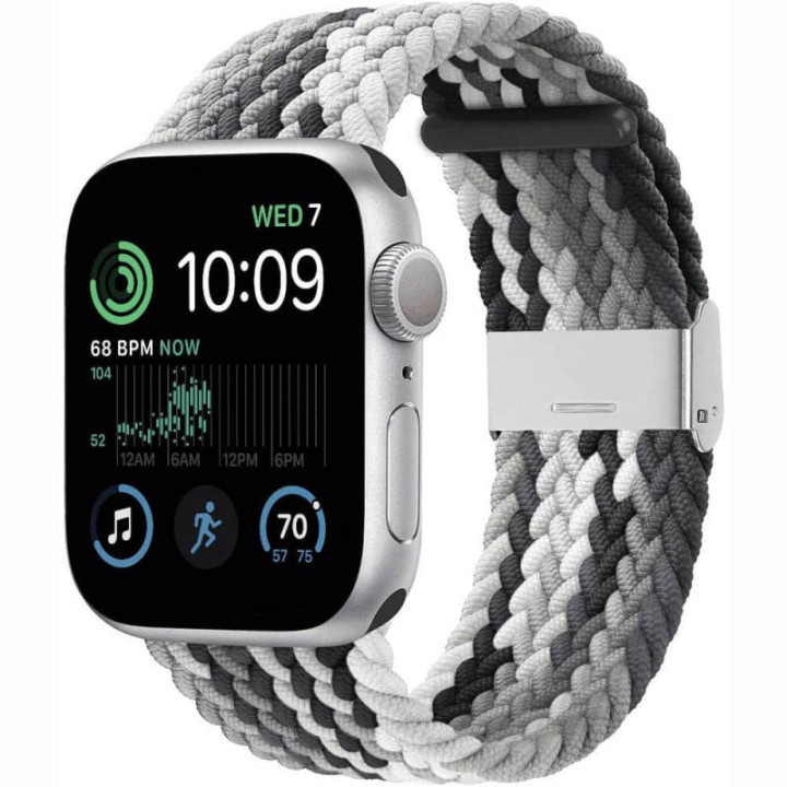 Geflochtenes Elastisches Armband Apple Watch SE 2022 44mm - gradientgrau