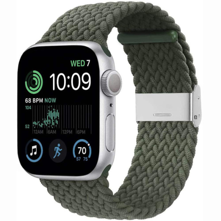 Braided Elastic Bracelet Apple Watch SE 2022 44mm - Army