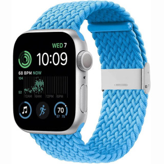 Flettet elastisk armbånd Apple Watch SE 2022 44mm - skyblue