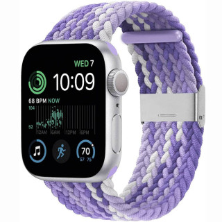Flätat Elastiskt Armband Apple Watch SE 2022 44mm - Gradient purple