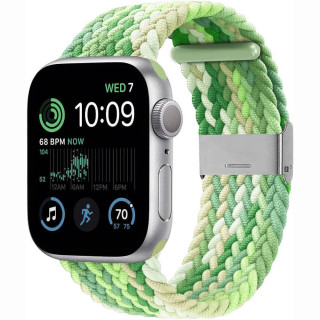 Flätat Elastiskt Armband Apple Watch SE 2022 44mm - Gradient green