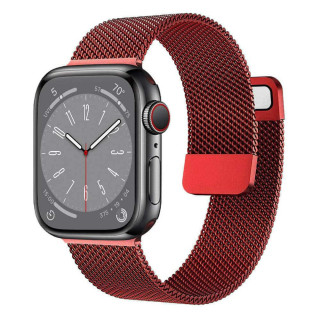 Milanese Armband Apple Watch 7 (45mm) - Rot