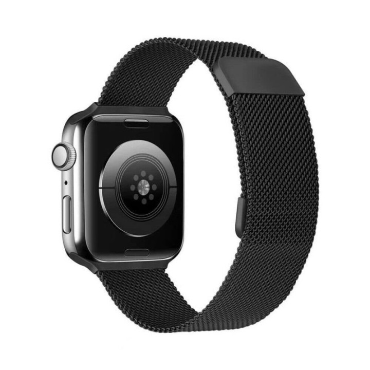 Milanese Armband Apple Watch 7 (45mm) - Black