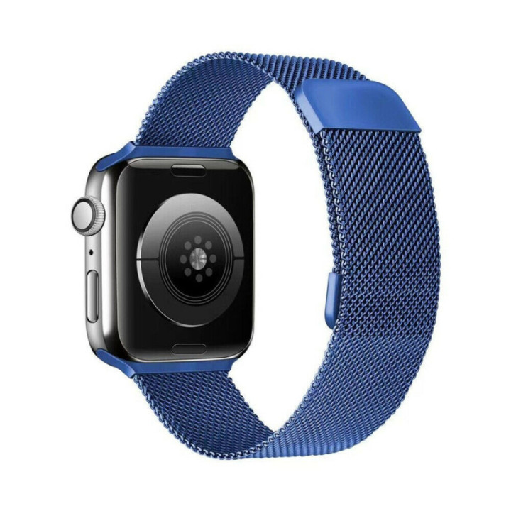 Milanese Armband Apple Watch 7 (45mm) - Blue