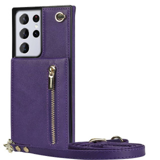Zipper Halskette hülle Samsung Galaxy S22 Ultra - Violett