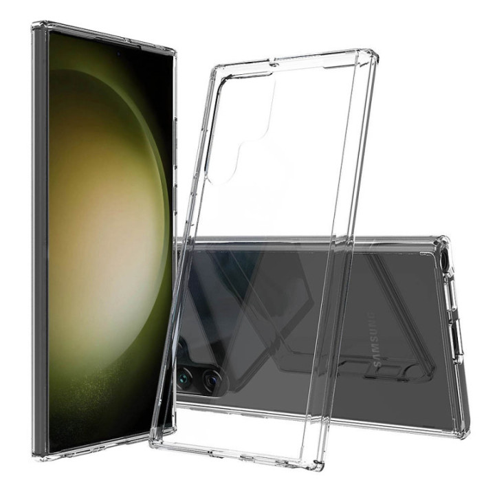 Silikonikotelo läpinäkyvä Samsung Galaxy S22 Ultra
