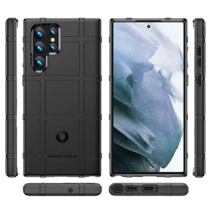 Rugged Shield cover Samsung Galaxy S23 Ultra - Sort