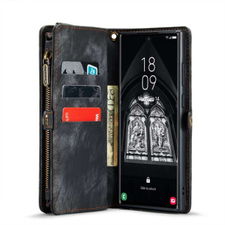 CaseMe Wallet Case 11-card Samsung Galaxy S23 Ultra - Black/Grey