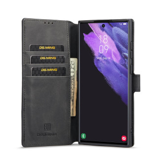 DG-Ming Handyhülle 3-Karten Samsung Galaxy S23 Ultra - Schwarz