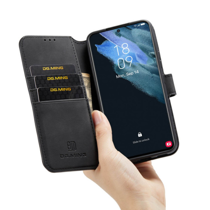 DG-Ming Lommebokdeksel 3-kort Samsung Galaxy S23 Plus - Sort