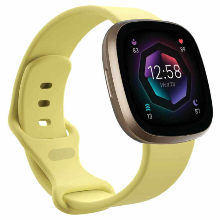 Sport armbånd till Fitbit Sense - Creamy Yellow