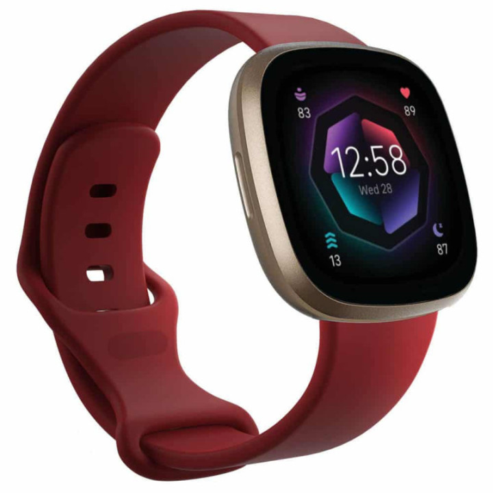 Sport armbånd till Fitbit Sense - Mørkerød