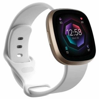 Sport Rannekoru Fitbit Sense - Valkoinen
