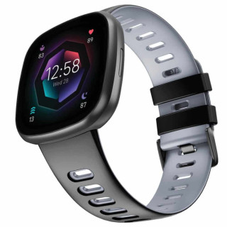 Twin Sport Armband Samsung Galaxy Gear S3 - Svartgrå