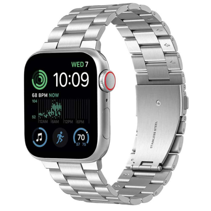 Armband Stainless Steel Apple Watch SE 2022 (40mm) - Silver