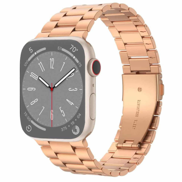 Armbånd Rustfrit stål Apple Watch 8 (45mm) - Rose