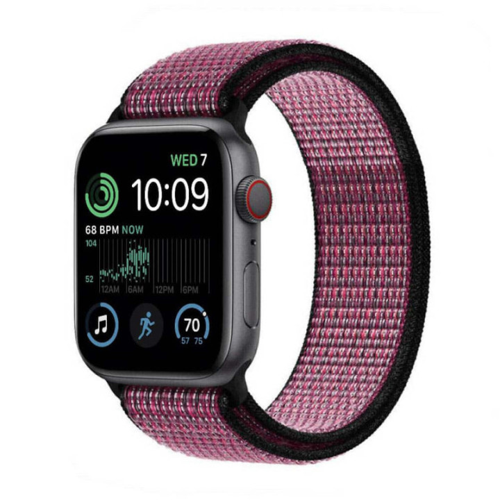 Nylon Armband Apple Watch 8 (41mm) - True Berry