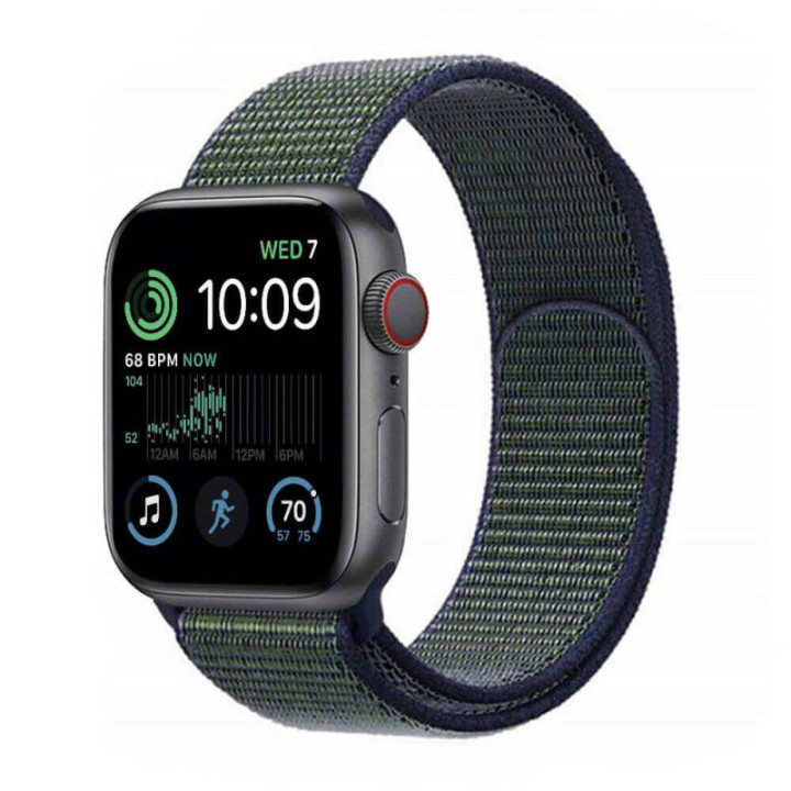 Nailon Rannekoru Apple Watch 8 (41mm) - Midnight fog
