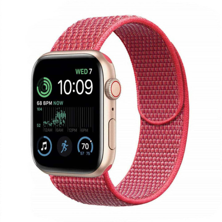 Nylon watchband Apple Watch 8 (41mm) - Hibiskus