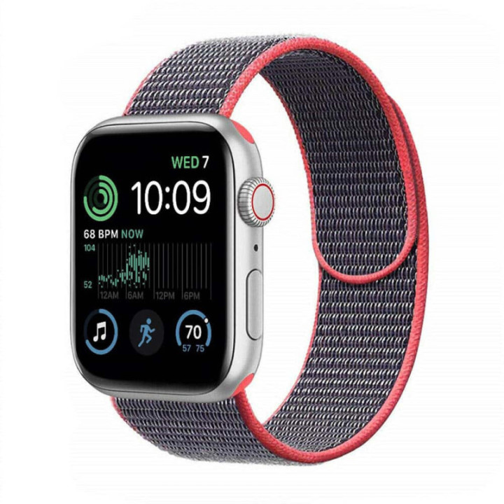 Nylon Armband Apple Watch 8 (41mm) - Elektric pink