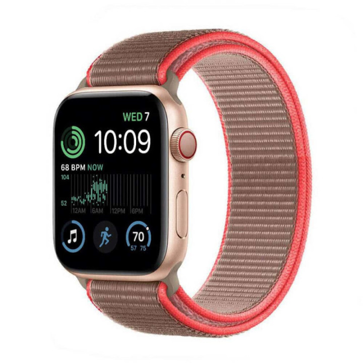 Nylon armbånd Apple Watch 8 (41mm) - Neon pink
