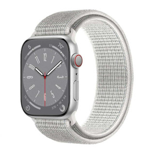 Nylon armbånd Apple Watch 8 (41mm) - Summit White