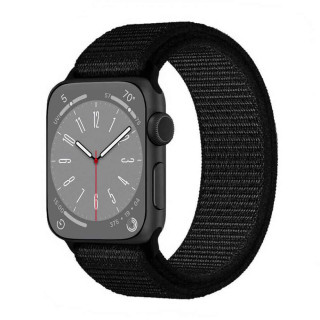 Nylon Armband Apple Watch 8 (41mm) - Dark black