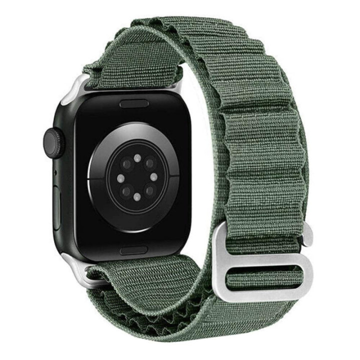 Artic Elastinen nailon ranneke Apple Watch SE 2022 (40mm) - Army