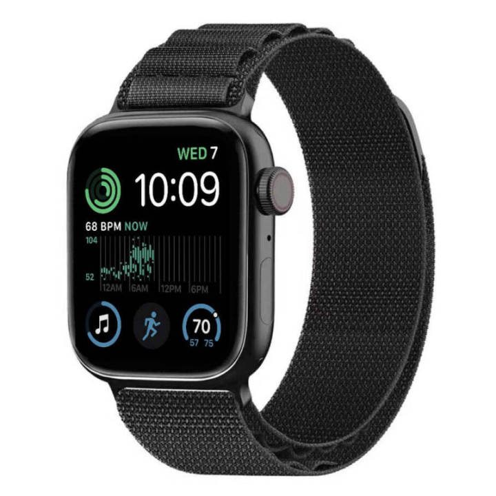 Artic Elastic nylon watchband Apple Watch SE 2022 (44mm) - Black