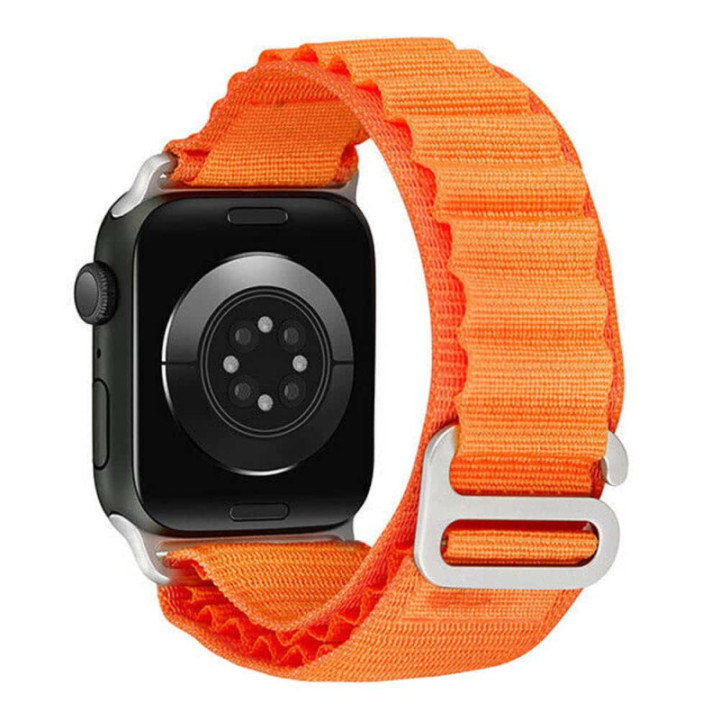 Artic Elastic nylon Armbånd Apple Watch SE 2022 (44mm) - Orange
