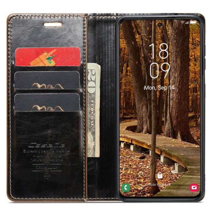 Mobile Wallet 2-Card leather Samsung Galaxy S23 - Brown