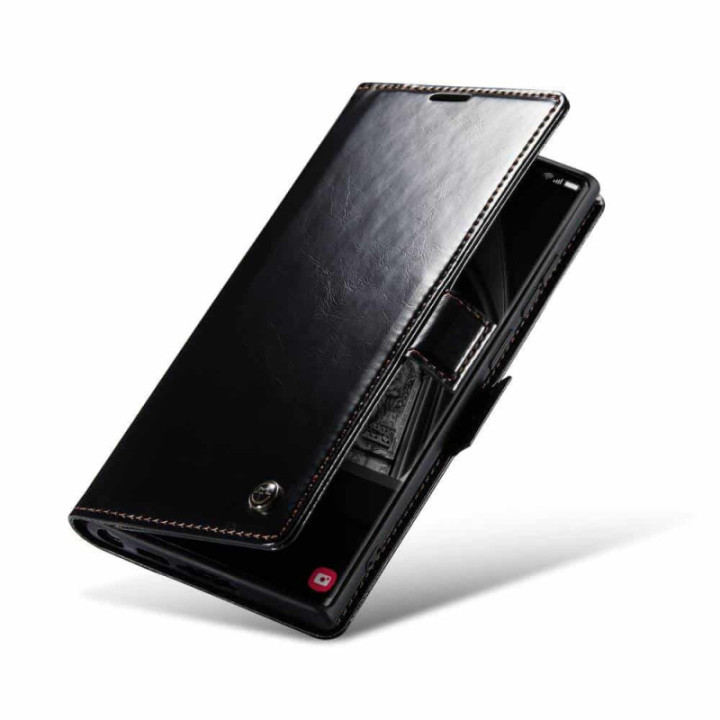 Mobil lommebok 2-korts lær Samsung Galaxy S23 Ultra - Sort