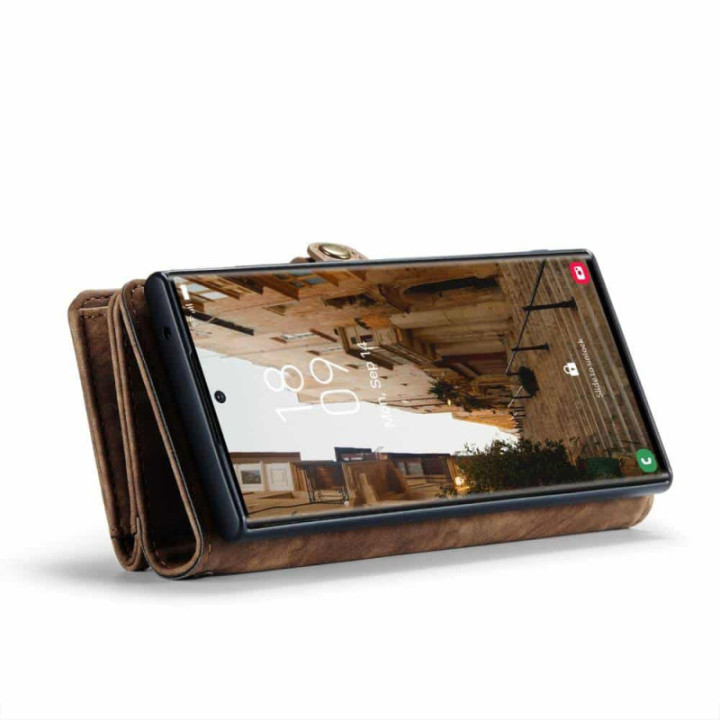 CaseMe Wallet Case 11-card Samsung Galaxy S23 Ultra - Brown