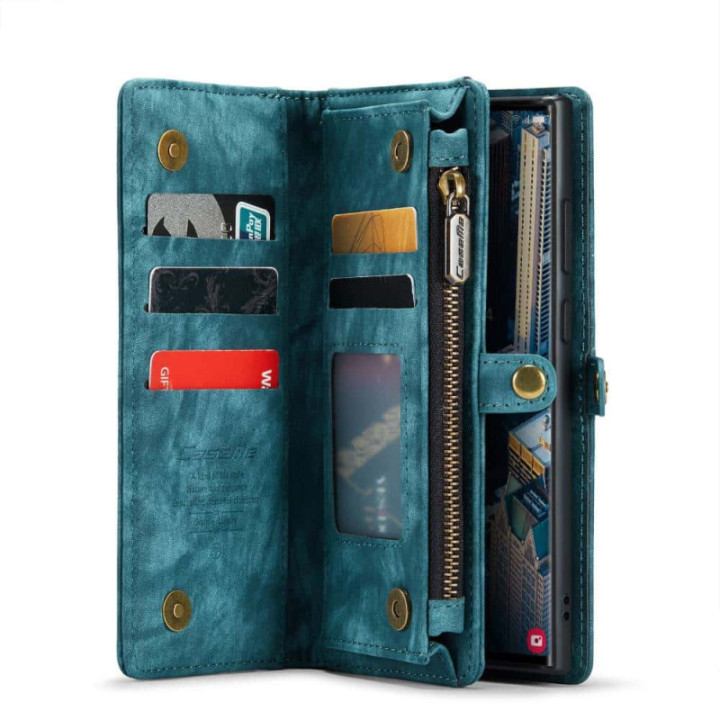 CaseMe Lompakkokotelo 11-kortti Samsung Galaxy S23 Ultra - Sininen