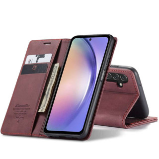 CaseMe Smart Magnet FlipCase Samsung Galaxy S23 Plus - Viininpunainen