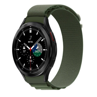Artic Elastiskt nylon Armband Samsung Galaxy Watch 4 Classic (42mm) - Army
