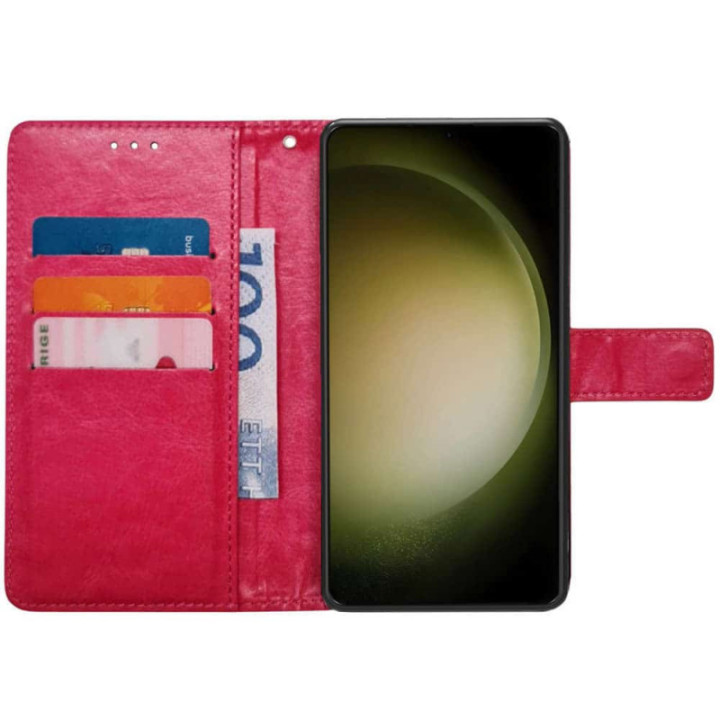Wallet cover 3-kort Samsung Galaxy S23 Ultra - Lyserød